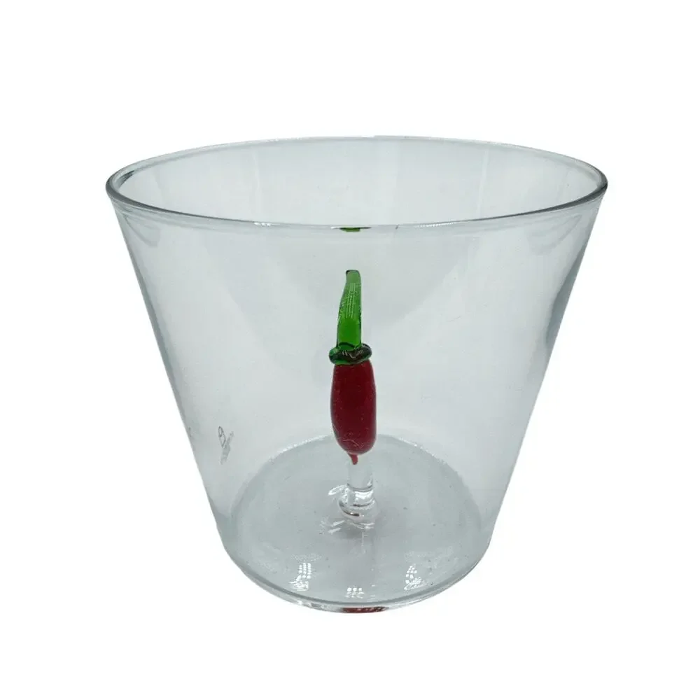 Rare Ichendorf Milano Hand Blown Red Pepper Drinking Glass
